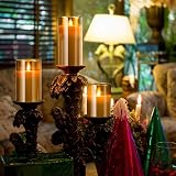 Yinuo Candle Flameless LED Candles with Remote Timer 3-Piece Set 7.5cm-15cm view 2