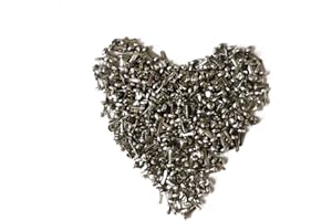 LGEGE YEJI 200pcs Silver Mini Metal Brad Paper Fastener for DIY Craft 5mm, Paper Crafts, Scrapbooking, Card Making