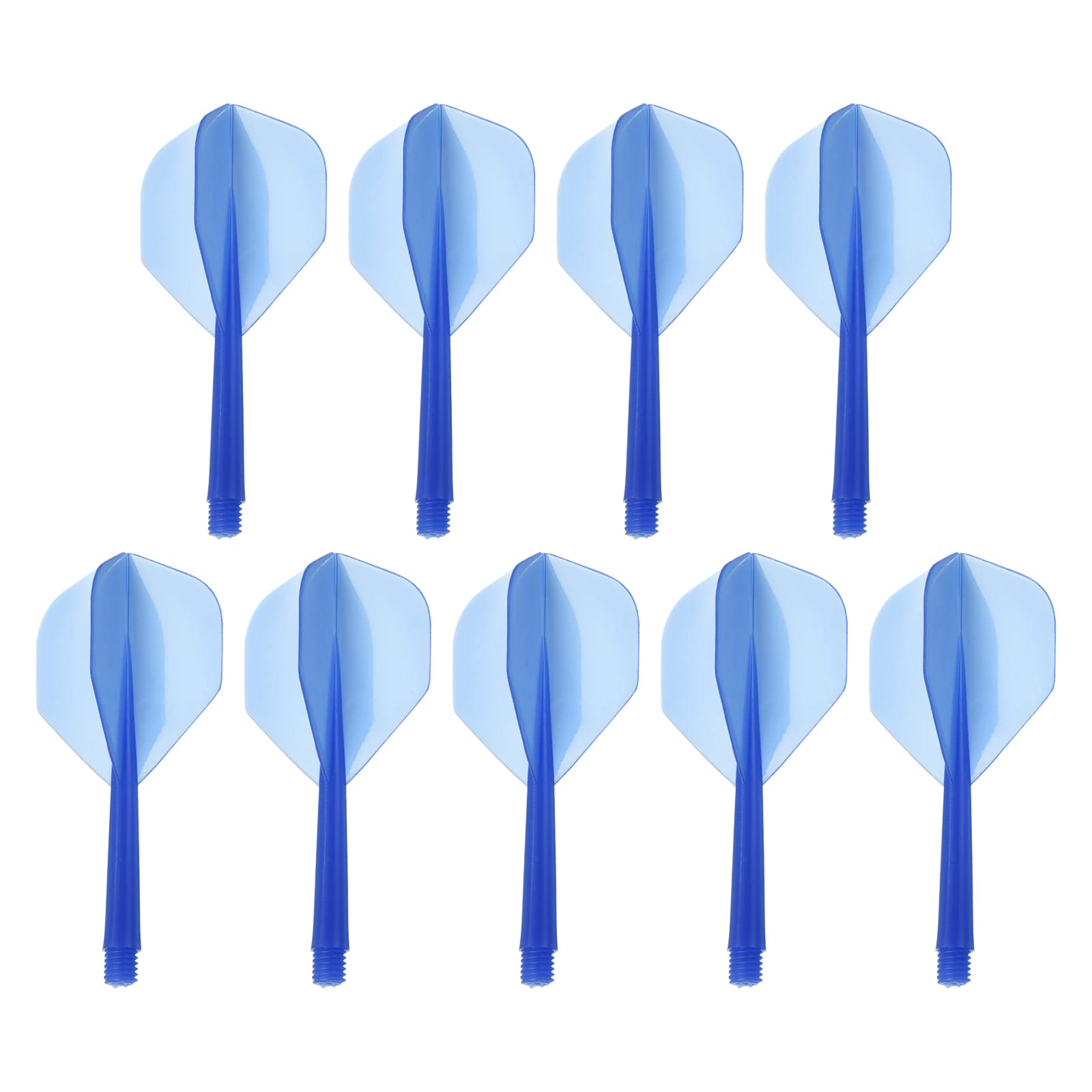 PATIKIL Integrated Dart Shaft & Flights, 9 Pack Durable Plastic Dart Flight Set, Transparent Blue