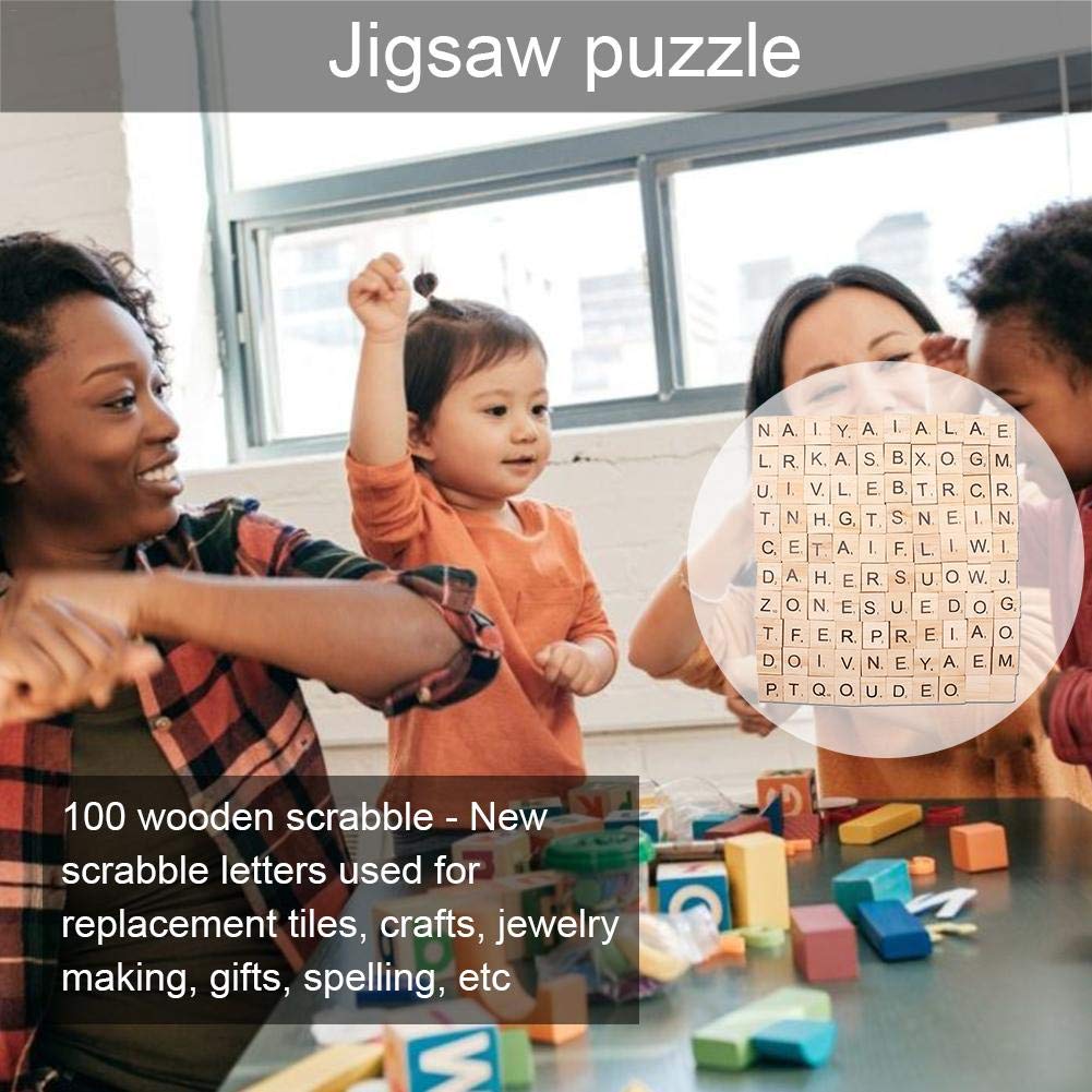 100 Stücke Innovative Holz Englisch Alphabet Puzzle Diy Brief Puzzle