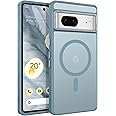 BENTOBEN for Google Pixel 7 Case [Compatible with Magsafe] Translucent Matte Magnetic Pixel 7 Case Magsafe Slim Thin Shockproof Women Men Protective Phone Cases Cover Google 7 Pixel 6.4", Grey Blue