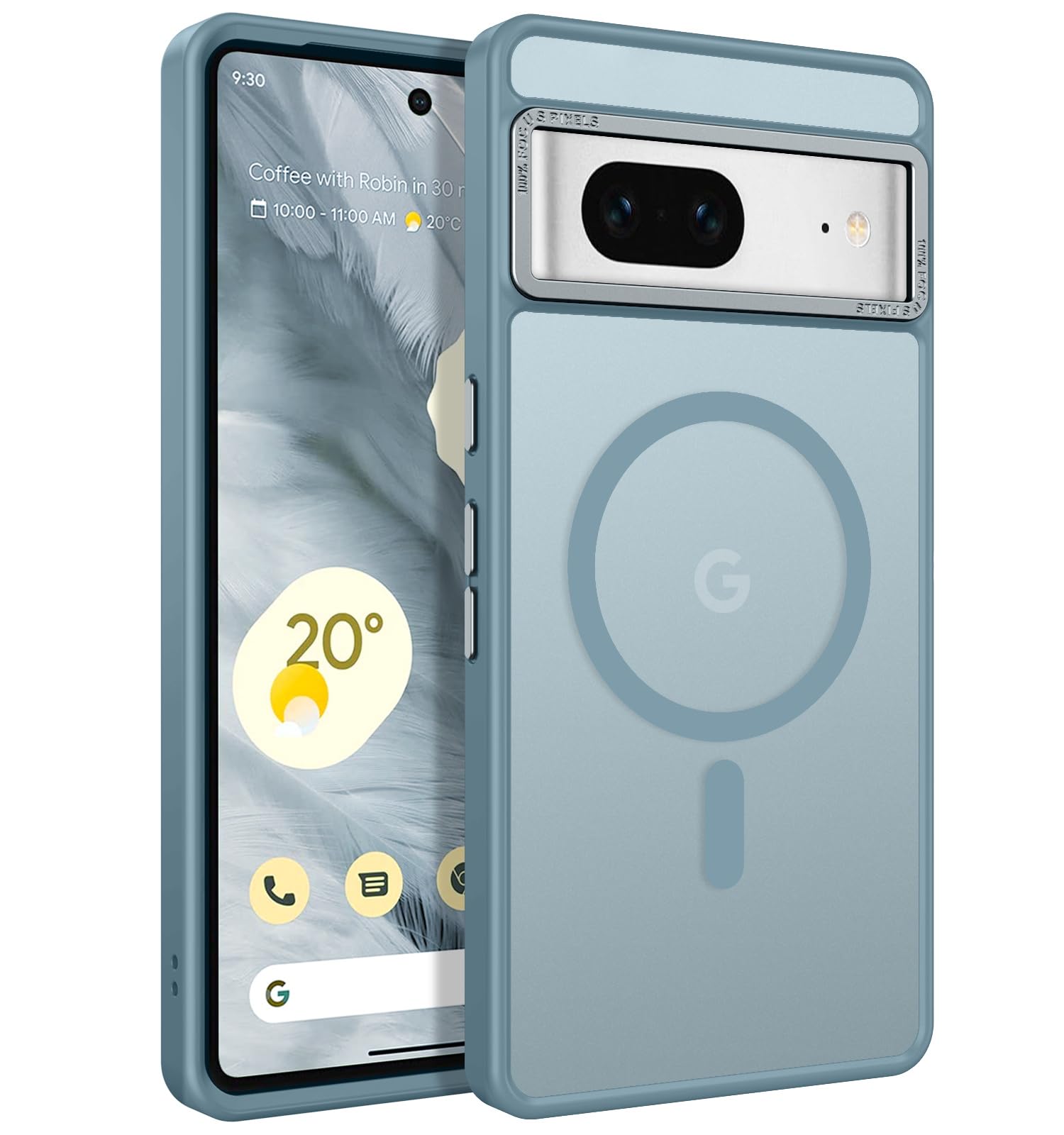 Photo 1 of BENTOBEN for Google Pixel 7 Case [Compatible with Magsafe] Translucent Matte Magnetic Pixel 7 Case Magsafe Slim Thin Shockproof Women Men Protective Phone Cases Cover Google 7 Pixel 6.4", Grey Blue