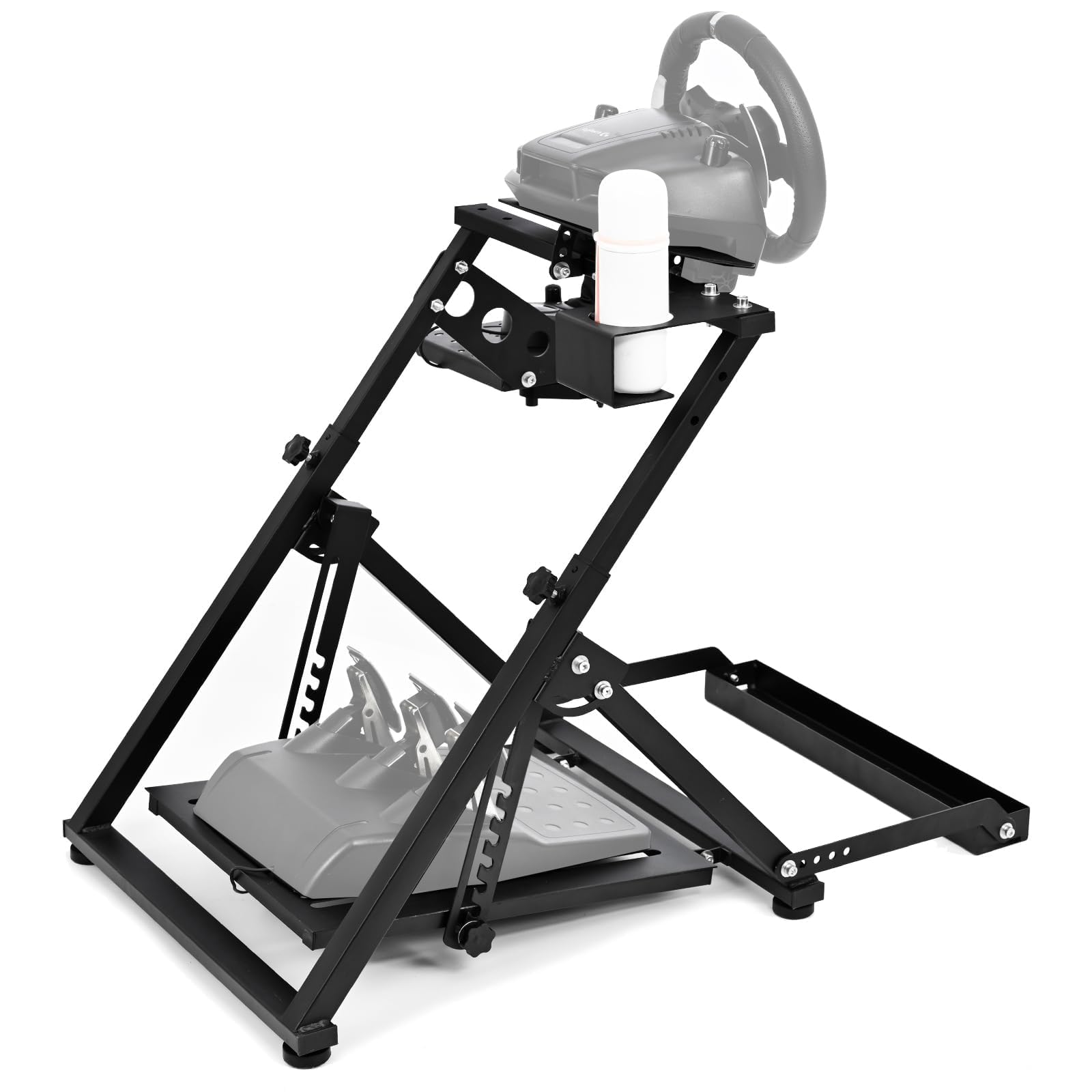 Marada X Frame Steering Wheel Stand Racing Sim Cockpit with Seat Slot Fit for Logitech/Thrustmaster/Fanatec G25 G27 G29 G920 T300 T248, No Pedal & Shifter