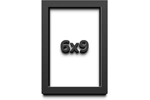 CUSTOMPICTUREFRAMES.COM 6x9 Shadow Box Frame Black | 1 Inch Deep Solid Wood Shadowbox Display Frame | UV Resistant Acrylic Plexiglass, Acid Free Backing, and Hanging Hardware | Dugan Picture Frame Style