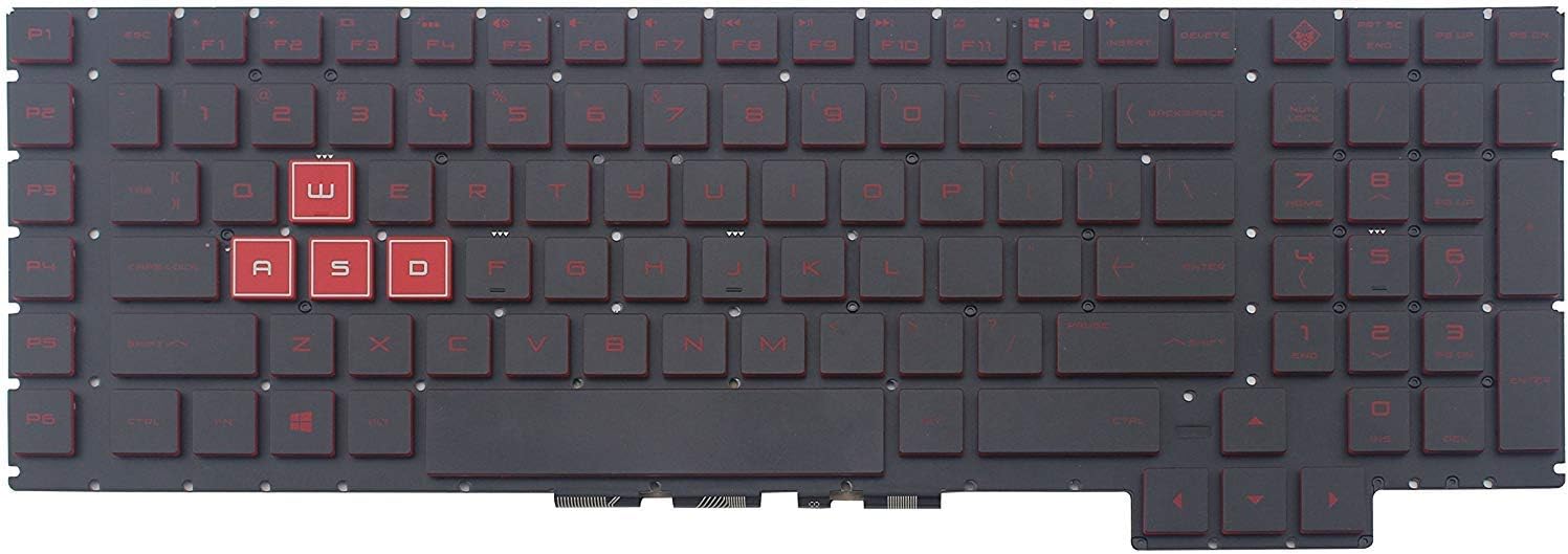 Original New for HP Omen 17-an 17-an00 Series US Backlit Gaming Laptop Keyboard Red Font