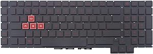 Original New for HP Omen 17-an 17-an00 Series US Backlit Gaming Laptop Keyboard Red Font