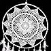 Whitelotous 36.6'' Big Size White Handmade Dream Catcher with Feathers Hanging Decor