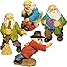 Mood Lab Miniature Gnomes - Fairy Garden Kit of 4 Funny Figurines - 2,8 inch H Set