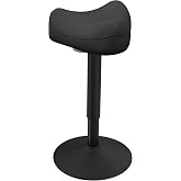 Yonsaeik Standing Stool, Adjustable Ergonomic Office Chair Standing Desk Chair Swivel 360 Degree Swivel Tilting Balance with Saddle Seat for Active Learning Sitting