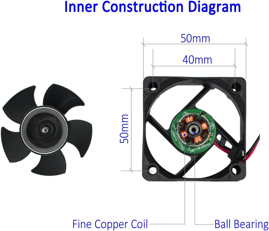 Security-01 50mm x 50mm x 20mm 5020 12V 0.30A Ball Bearing Brushless DC Cooling Fan 2pin AB5020H12 UL TUV … - Image 4
