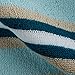 SUPERIOR Collection Luxurious Stripes Combed Cotton 6-Piece Towel Set, Seafoam