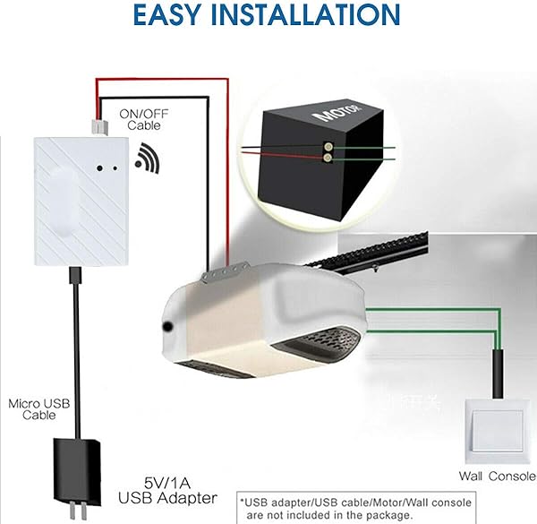 Cobeky Interruptor inteligente WiFi para puerta de cochera de coche con control remoto para EWeLink APP Soporte de telfono Alexa Home