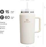 STANLEY Quencher H2.0 FlowState Tumbler 1.9L Cream Cold 15h Ice 60h view 2
