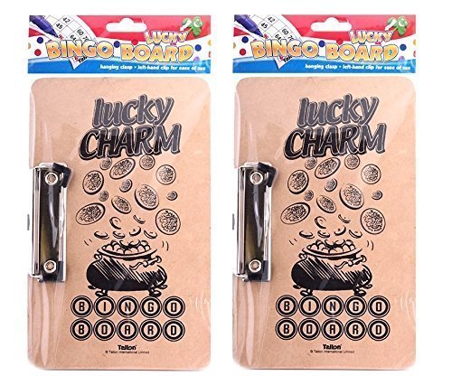 2 x Lucky Bingo Board With Clasp Clip Left Hand Clip 24cm x 15cm Approx