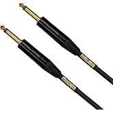 Mogami Gold Instrument 06 Electric Guitar Instrument Cable 1/4 Inch TS to TS Electric Guitar Cable 6ft, Guitar Amp Cord, Instrument Cable,Straight Connectors, OFC Core, Anti-Noise Pro Audio Quality