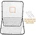 Crown Sporting Goods Multi-Sport Rebounder Pitch Back Screen with Adjustable Target, Black , 65 x 49-Inch