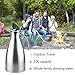 Thermal Carafe Stainless Steel Double Wall Vacuum Insulated 68 Oz Large Capacity Tea/Water Pitcher with Press Button Silver-JUNING