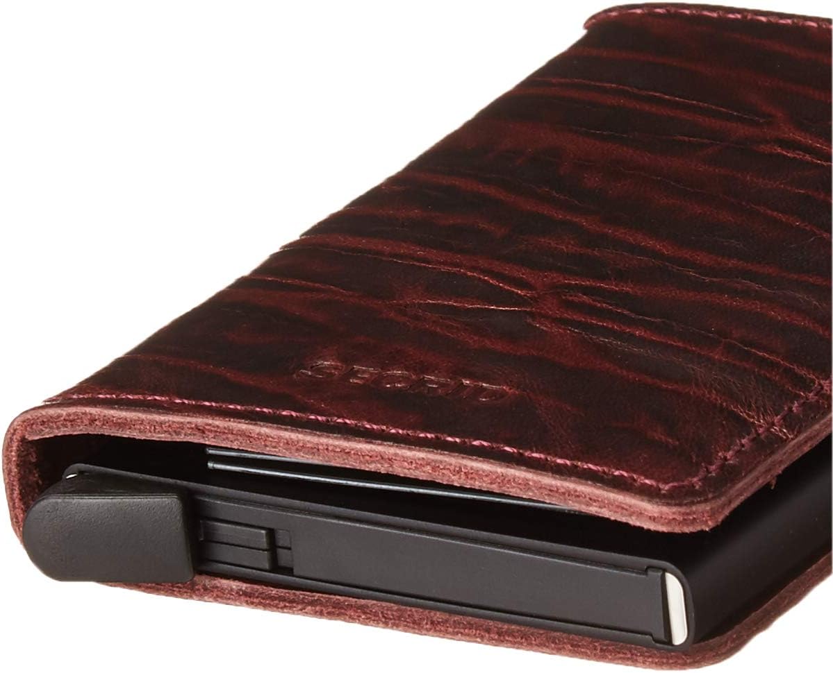 Secrid Solid Aluminium Slimline RFID Card Protector Slim Wallet in Dutch Martin - Whiskey (Bordeaux), Burgundy - Image 3
