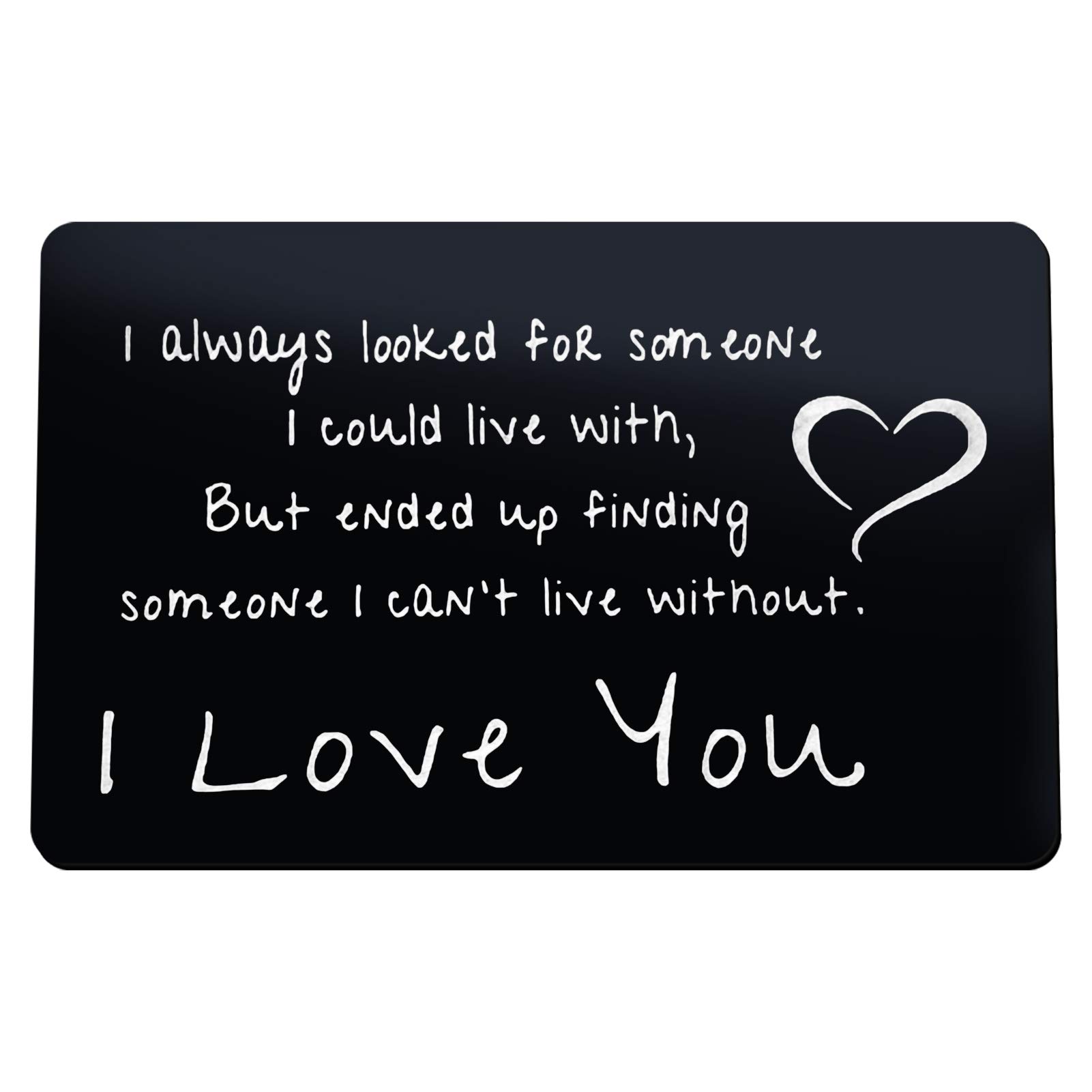Engraved Wallet Insert Card for Boyfriend Husband Valentines Day Gifts for Men Wedding Anniversary Card Gift Christmas Birthday Gift I Love You Gifts for Boyfriend Fiance