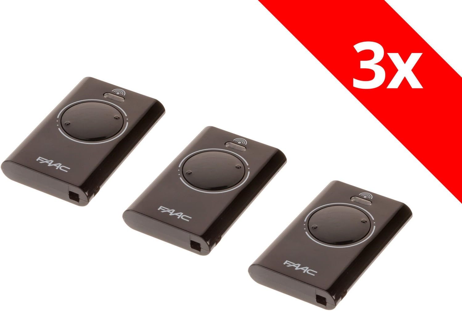 3 FAAC handheld transmitter XT2 868 SLH, black, XT2868SLH, garage door remote control, door