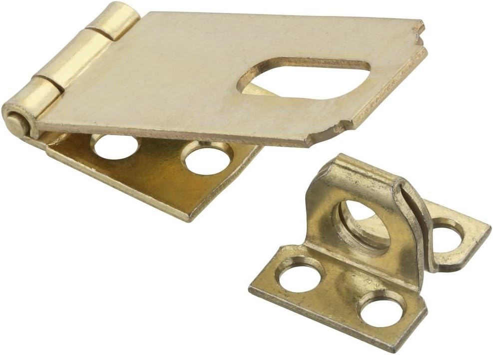 National Hardware N102-178 V30 Safety Hasp in Brass - Barrel Bolts - 