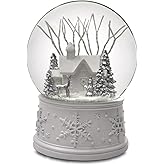 100MM White Christmas Snow Globe from The San Francisco Music Box Company