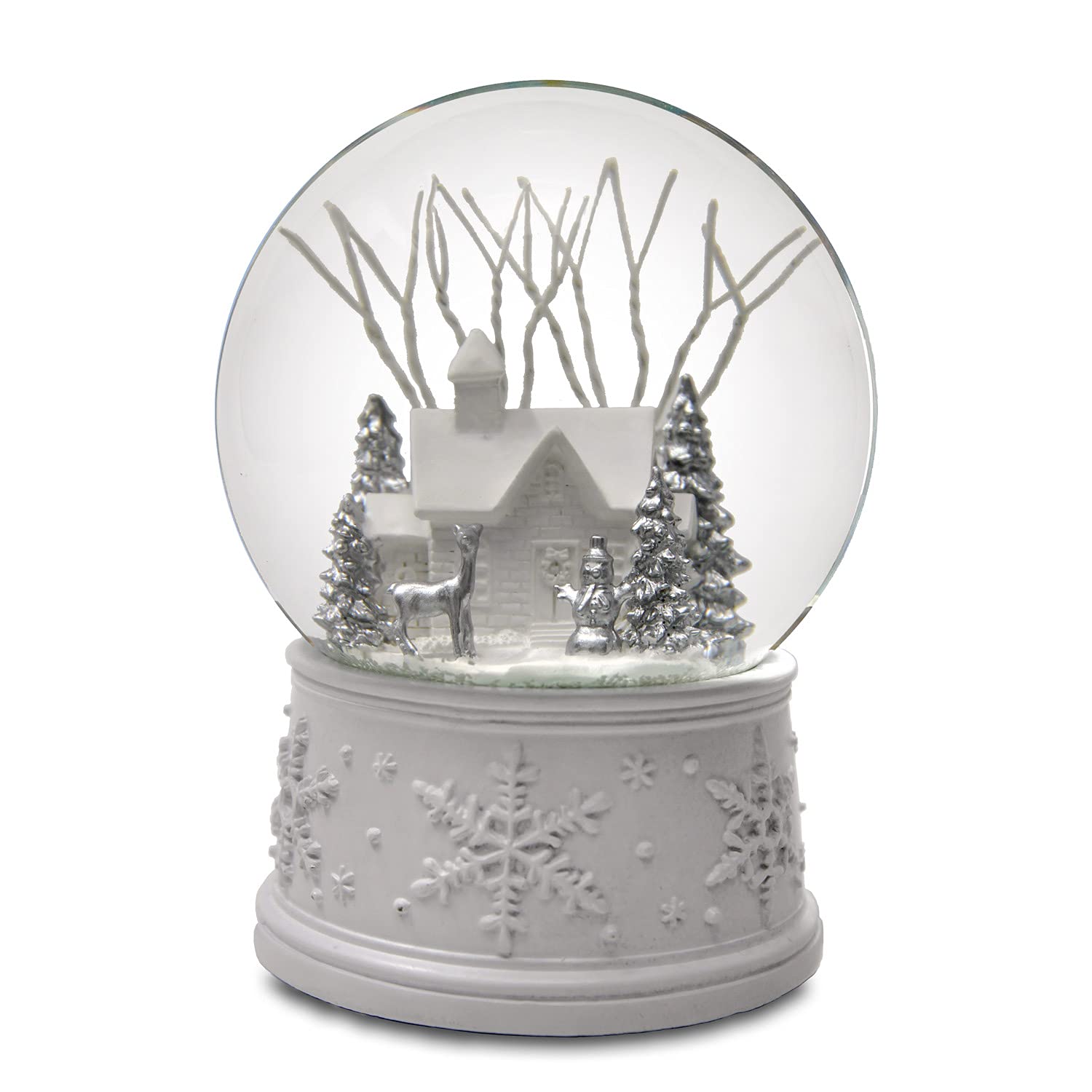 The San Francisco Music Box Company 100MM White Christmas Snow Globe from