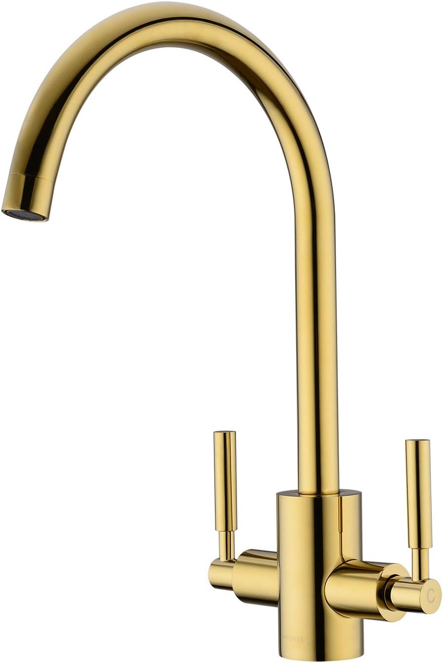 Kitchen Tap,Gold Kitchen Mixer Taps WENKEN Double Handles Swivel Spout