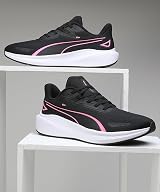 PUMA Skyrocket Lite Road Running Shoes Unisex 4 UK Black Fast Pink White view 3