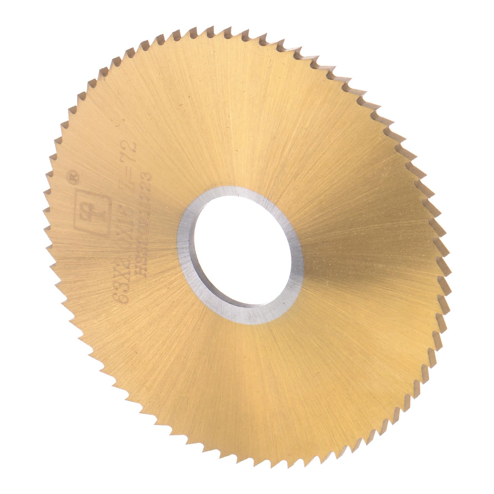 CoCud Circular Saw Blade, 63mm Dia 16mm Arbor 2mm Thick 72 Tooth, 6542 High Speed Steel (HSS) Wood Cutting Table Saw Blades Gold - (Applications: for Metal Woodwork Plastic Aluminum)