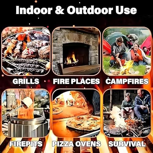 Fire Starter - 150 pcs xxl Natural Odourless Charcoal Starter & Campfire Firestarters | BBQ Grill, Outdoor Fire Pit, Camping Quick Wood Starters for Wood Stove, Fireplace, Chimney, Smoker, Pizza Ovens