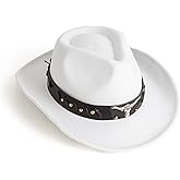 Zokunari Womens Western Cowboy Cowgirl Hats with Belt Buckle