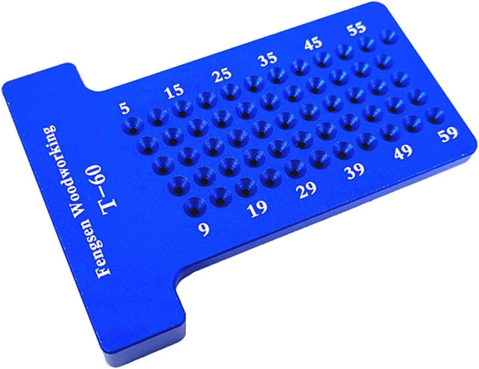 CviAn Precision Woodworking Tools Hole Positioning Metric Measuring Ruler Carpentry Tool Aluminium Alloy T-Square Hole Measuring Ruler