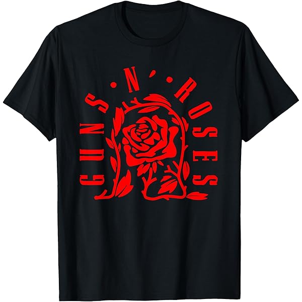 Amazon.com: Womens Official Guns N' Roses Rose Graphic V-Neck T