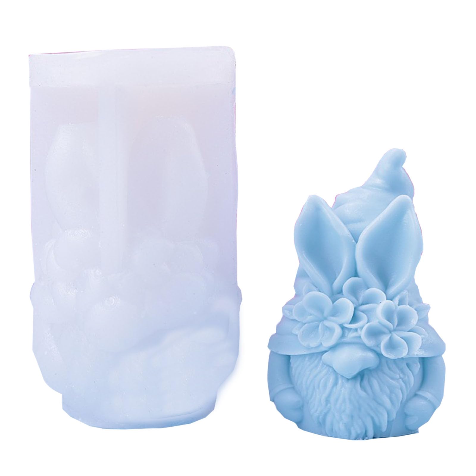 Christmas Gnome 3D Candle Mould Silicone Mould Gnome Candles Casting Mould 3D Christmas Candle Silicone Moulds Gnome Candle Mould Candles Soap Mould for Handmade Ornaments Scented Candle