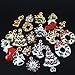 Julie Wang 30pcs Silver Gold Tone Mixed Enamel Sock Tree Charms for Jewelry Making