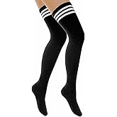 MKYSZLT Men's Sissy Thigh High Socks Over Knee Socks,Femboy Thigh High Stockings for Cross-dressers,Sheer Sissy Stockings Crossdressing Lingerie for Men,Black
