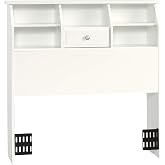 Sauder Shoal Creek Bookcase Headboard, Twin, Soft White finish