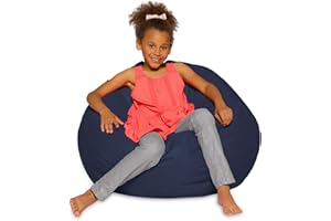 POSH CREATIONS Posh Beanbags Bean Bag Chair, Large-38in, Solid Navy Blue