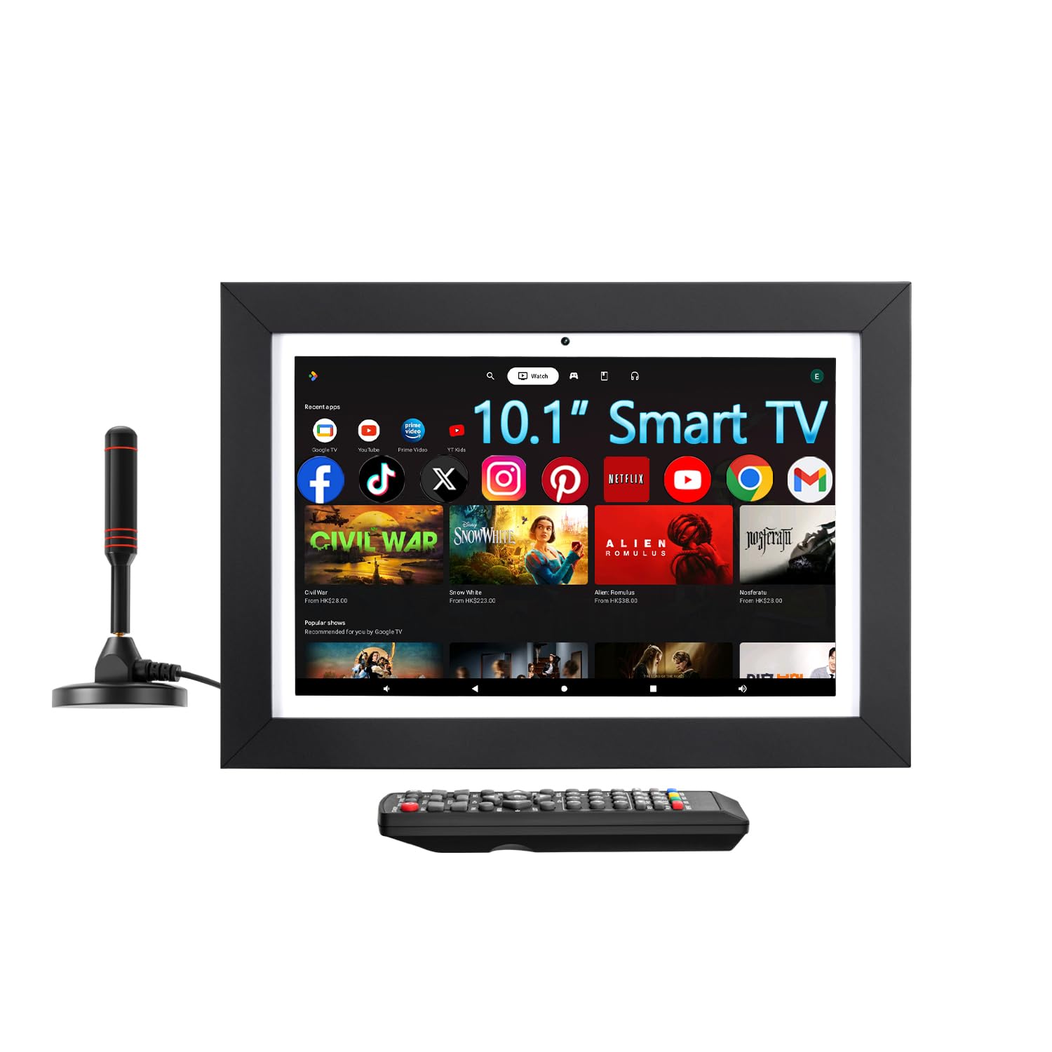 Photo 1 of IONETECK 10.1 inch Smart Kitchen & Home Hub, Voice Control, Touch Screen, Small TV with Built-in ATSC Tuner, Play Store, Calendar, Photo Frame, Video Call, Portable MINI for Home, RV, Bedroom, Truck