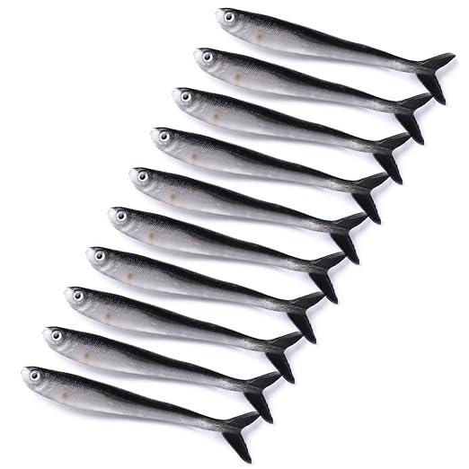 Walmeck 10 STÜCKE Weichen Fischköder 8 cm / 2g Fischköder Süßwasser Salzwasser Verrückte Köder Karausche Karpfen Hecht Zander