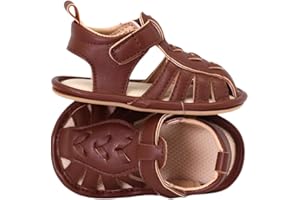 Kawacolibb Infant Boys Girls Sandals, Summer Baby Rubber Soles Non-Slip PU Leather Sandals, Newborn Toddler Prewalker First Walking Beach Outdoor Shoes,Infant Toddler Unisex Summer Shoes for babies