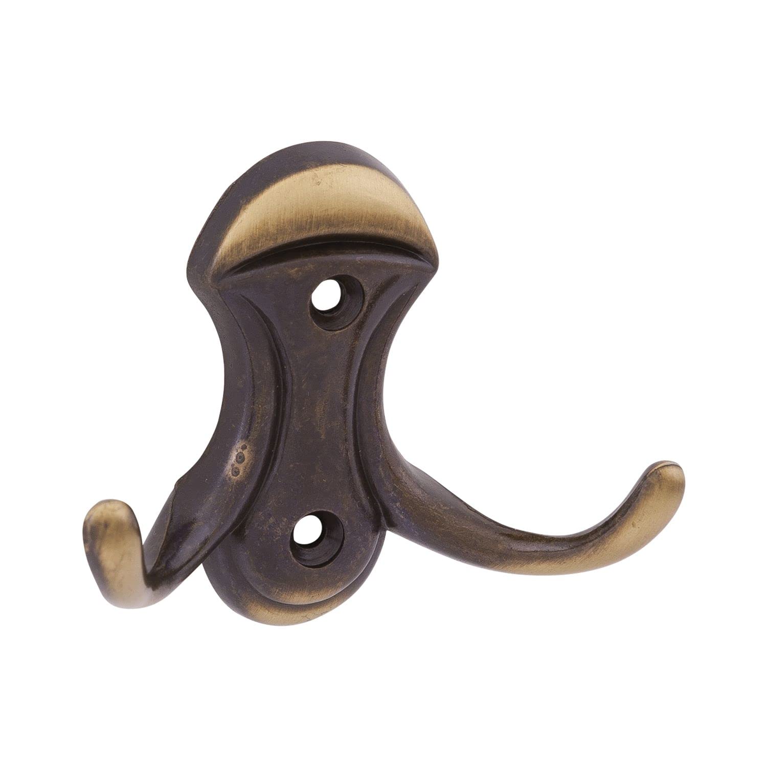 OBF Grimme Valentino 756161-36 Double Coat Hook Width 83 mm Height 65 mm Die-Cast Zinc Patinated Silver