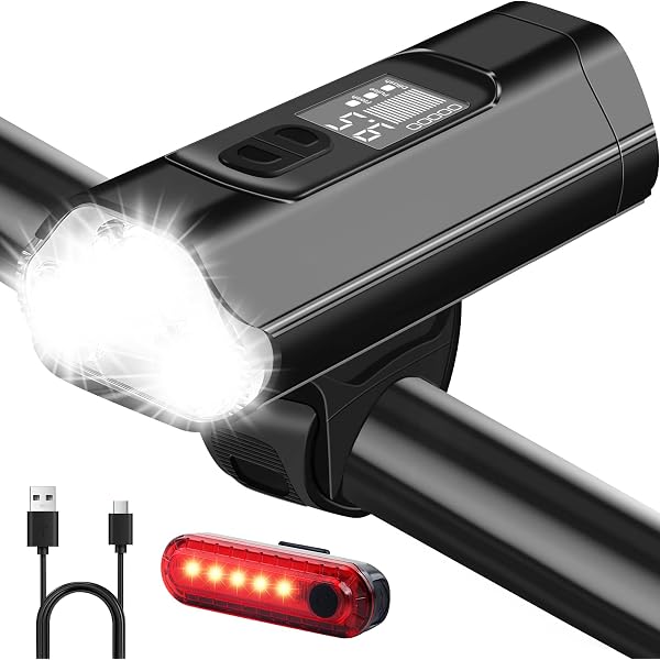 Front Rear Lights Super Bright Bicycle Front Rear Light Set Bicycle Headlight Cuvccn Bike ...