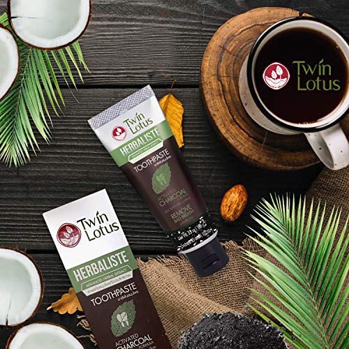 TWIN LOTUS Charcoal Toothpaste Non SLS Toothpaste Teeth Whitening
