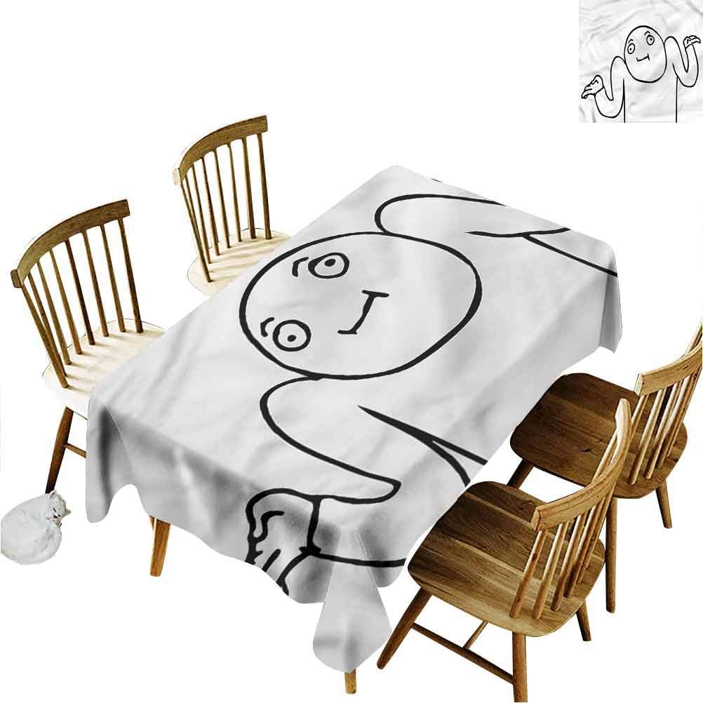 ScottDecor Humor Christmas Tablecloth Rectangular Whaever Guy Meme