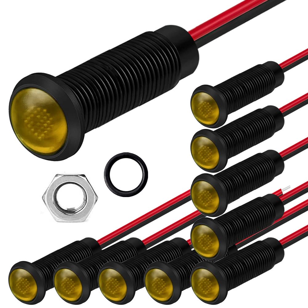 Gebildet 10pcs LED Plastic Indicator Pilot Light
