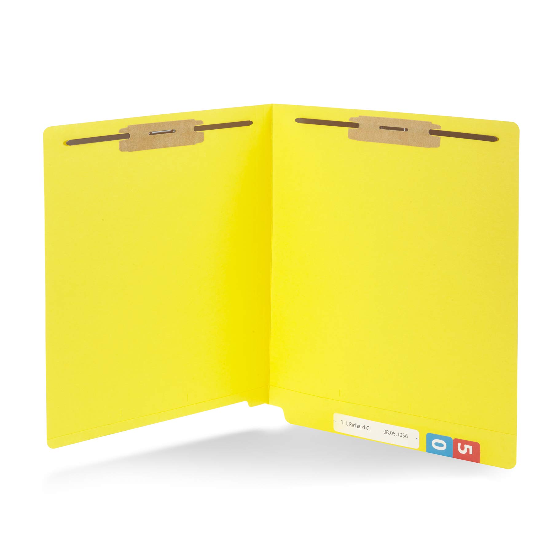 50 End Tab File Folders, Reinforced End Tab, 50 PACK (Yellow)