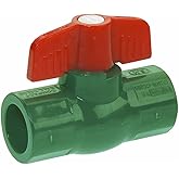 B & K 107-608 PVC Schedule 80 Gray Ball Valve Solvent Weld, 2" S x 2" S