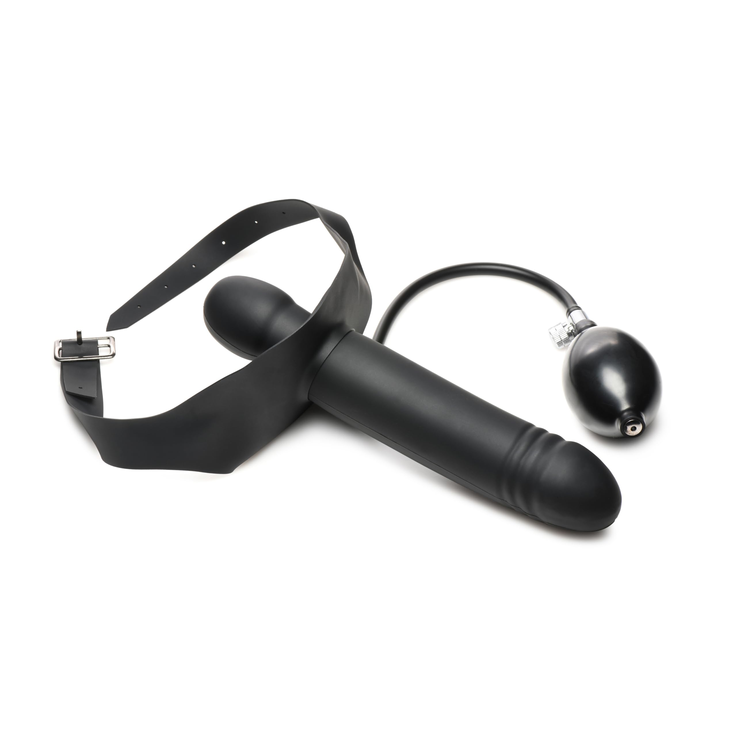 Kink Industries Black Inflatable Gag with Dildo